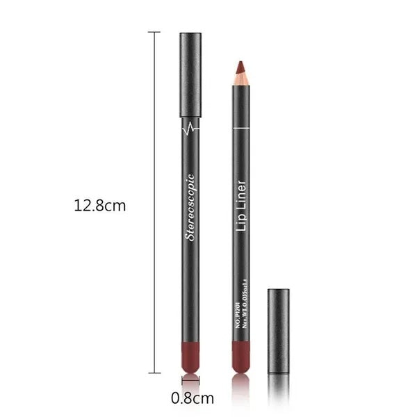 12-Piece Waterproof Matte Lipstick & Lip-Liner Set