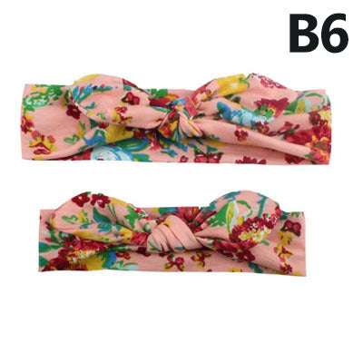 Elastic Headband With Mother Daughter Bow