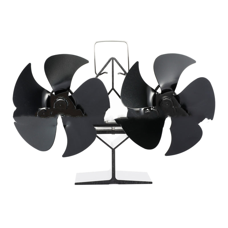 5-blade black fireplace fan heating stove fan log burner environmental protection fan silent household fireplace fan efficient heat dissipation