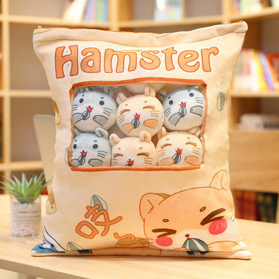 Cute Cat Rabbit Pig Snack Pillow