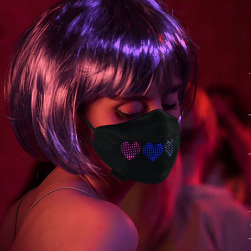 LED Display Bluetooth APP Edit Graffiti Luminous Mask