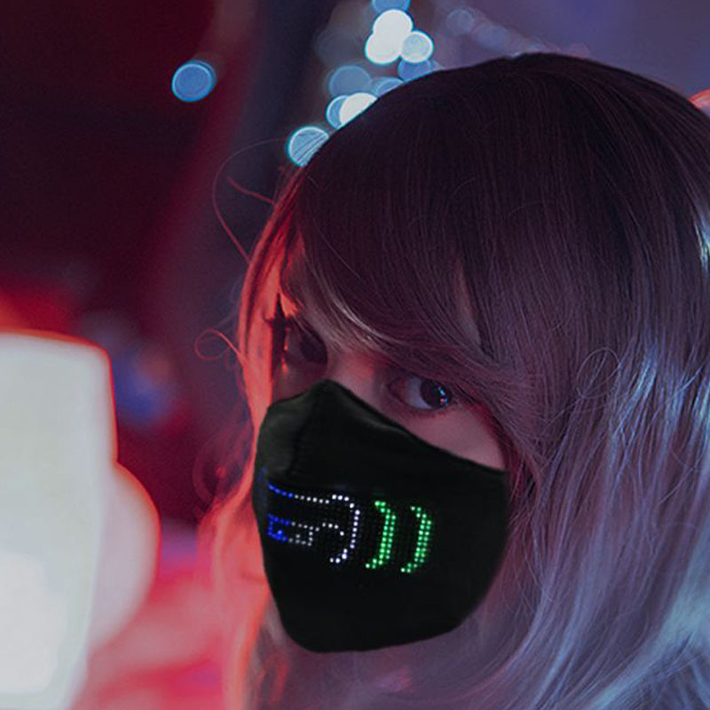 LED Display Bluetooth APP Edit Graffiti Luminous Mask