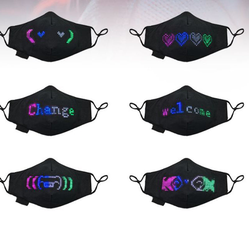 LED Display Bluetooth APP Edit Graffiti Luminous Mask