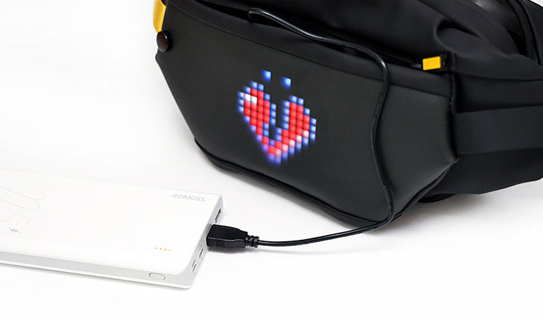 Men's LED Cool Waist Bag DIY Edit Crossbody