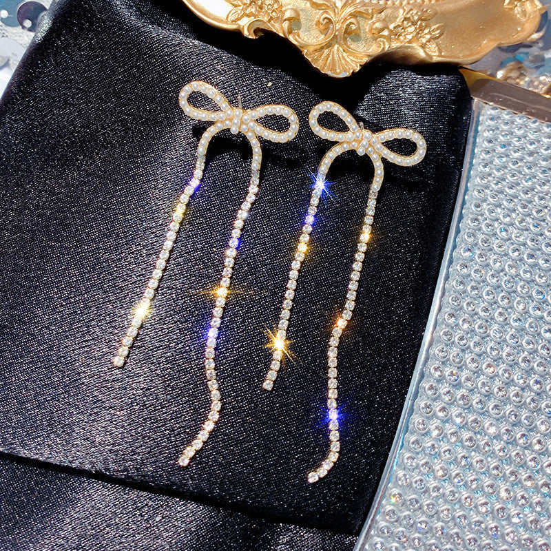 Fashion luxury butterfly tassel earrings