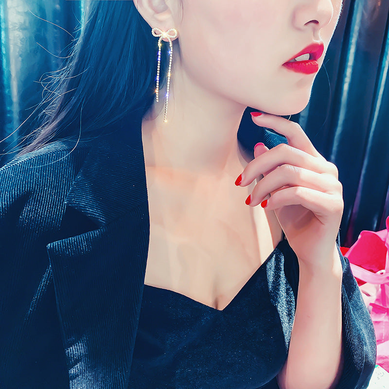 Fashion luxury butterfly tassel earrings