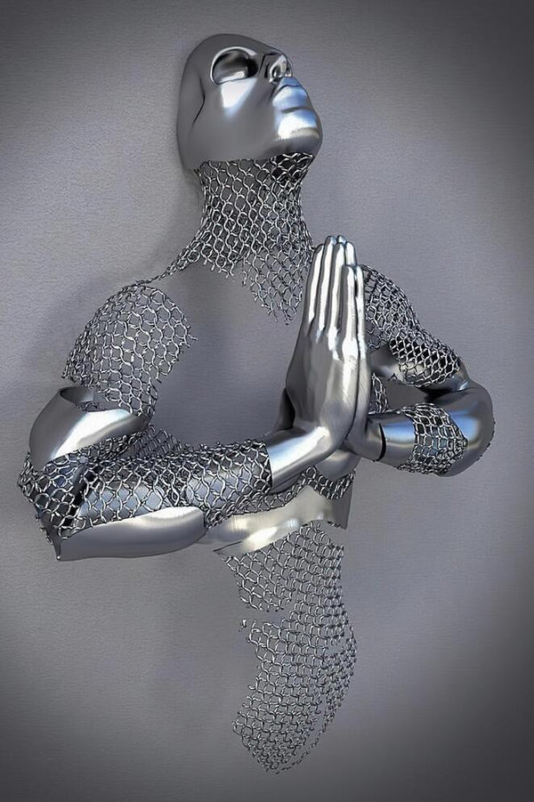 Metal Statue Art Canvas Painting Romantic Abstract Poster Interior Home Decor Wall Painting