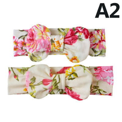 Elastic Headband With Mother Daughter Bow