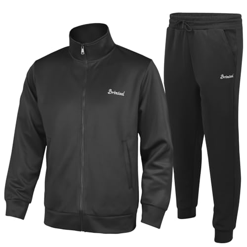Brimisal Men's Tracksuits Sweatsuits For Men 2 Piece Sets Outfits Long Sleeve Casual Full Zip Athletic Jogging Sportswear