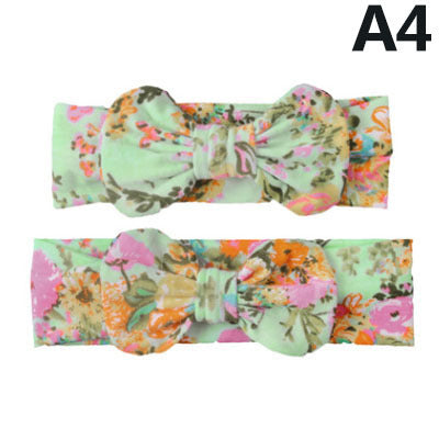 Elastic Headband With Mother Daughter Bow