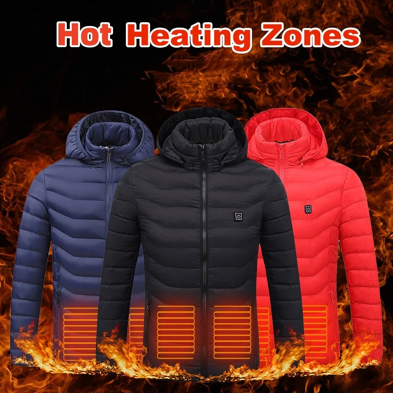 Heated Hooded Jacket ,Lightweight and Adjustable Temperature