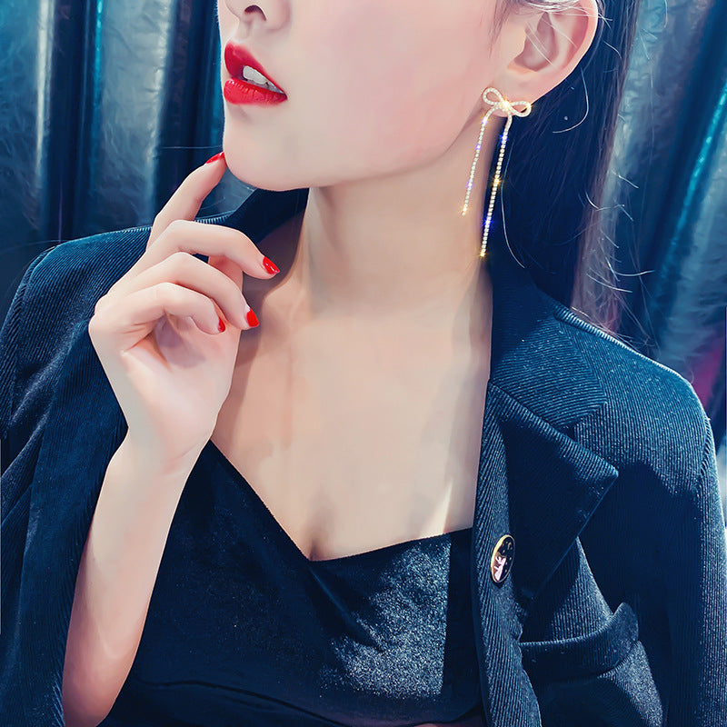 Fashion luxury butterfly tassel earrings