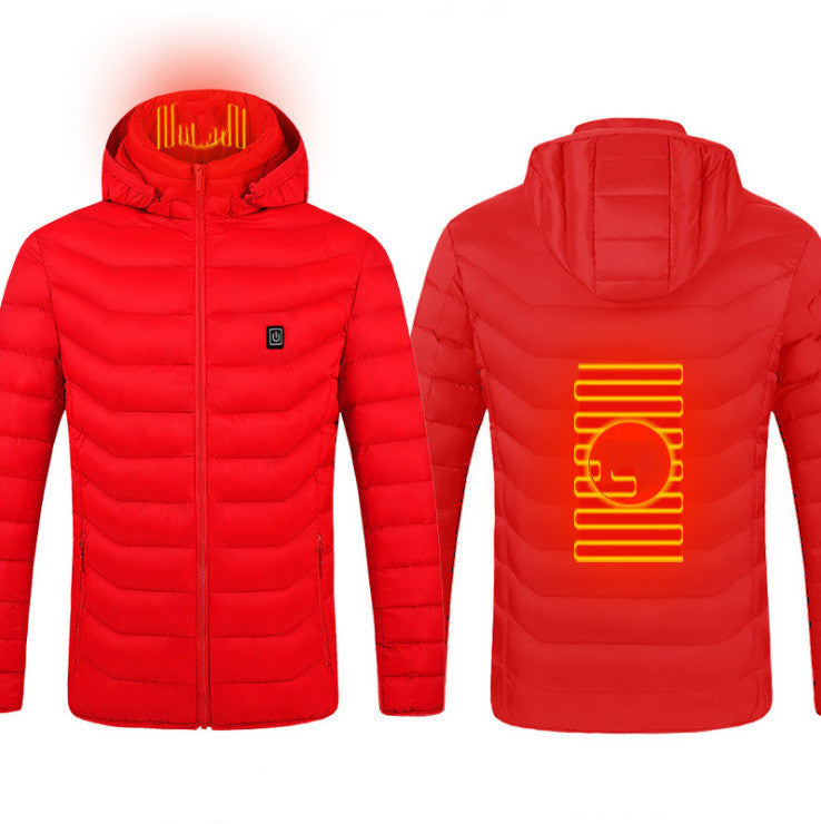 Heated Hooded Jacket ,Lightweight and Adjustable Temperature