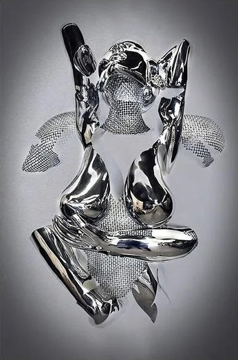 Metal Statue Art Canvas Painting Romantic Abstract Poster Interior Home Decor Wall Painting