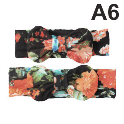 Elastic Headband With Mother Daughter Bow