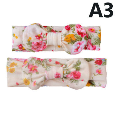 Elastic Headband With Mother Daughter Bow