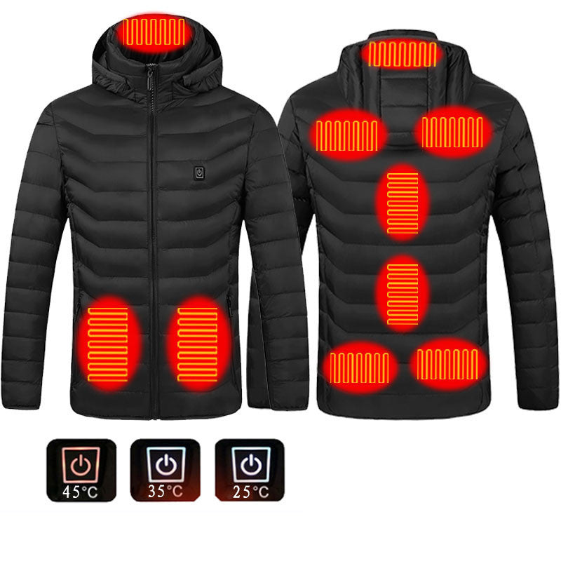 Heated Hooded Jacket ,Lightweight and Adjustable Temperature